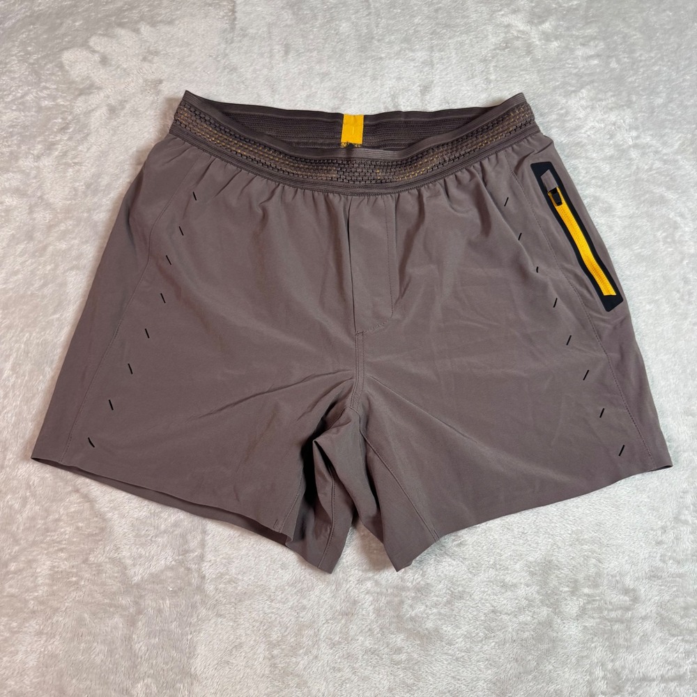 NWOT Ten Thousand Mens The Session 5" Short S Taupe Mauve Lined Athletic